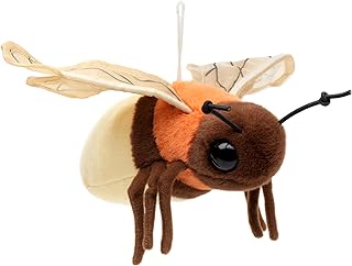 Uni-Toys - Fireflies (without light) - 17 cm (length) - Light beetle made of plush, insect - plush toy, cuddly toy