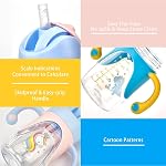 hahaland 2 in 1 Sippy Cup for Toddlers with Spout & Straw, Spill Proof Baby Trainer Leaner Transition Cup with Handles Sippy Cup for Baby 6 12 Months, 8 Ounce (One Cup with Spout & Straw)
