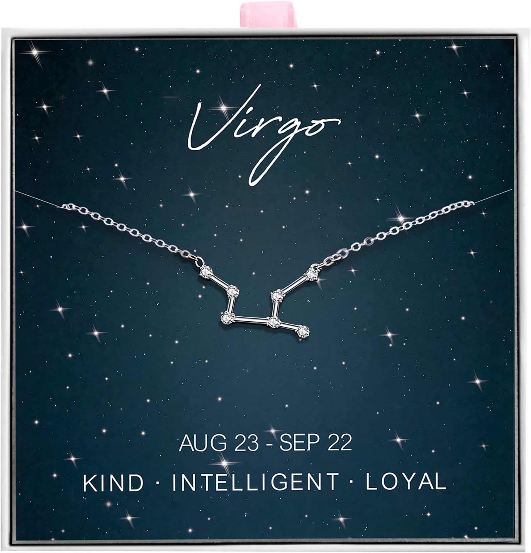 โ 925 Sterling Silver Constellation Horoscope Zodiac Necklace, Gift for Women Girls