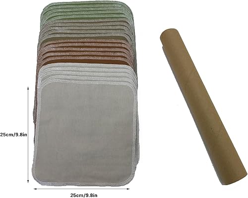 Miniatura 2 de Paquete de 20 rollos de toallas de papel reutilizables, juego de servilletas lavables, juego de 4 colores, paquete de 20 toallas sin papel, 100%