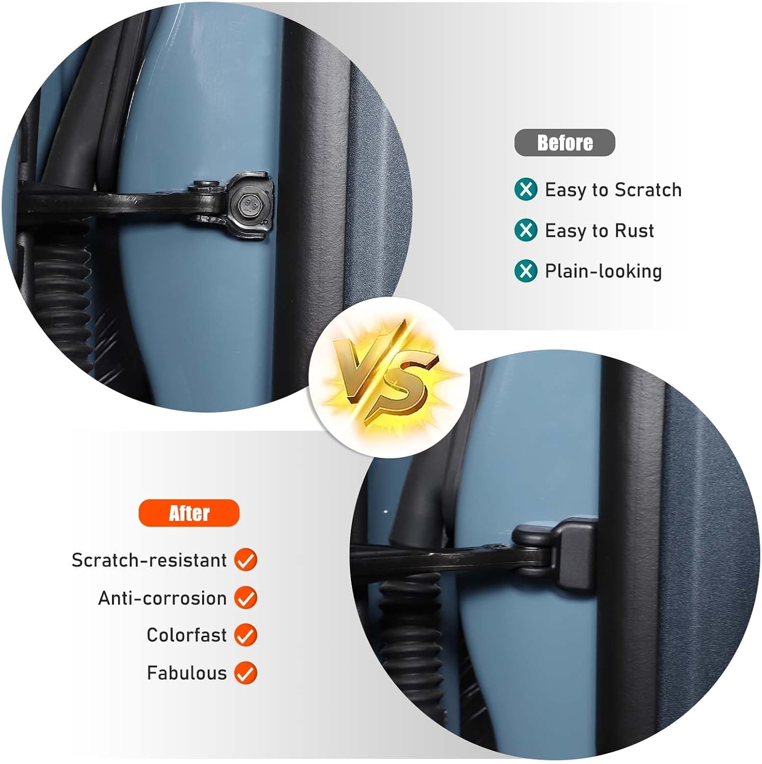 Door Hinge Cover Trim Compatible with Ford Maverick 2022 2023 2024 2025 Pickup Truck, Car Door Decoration Replacement Accessories