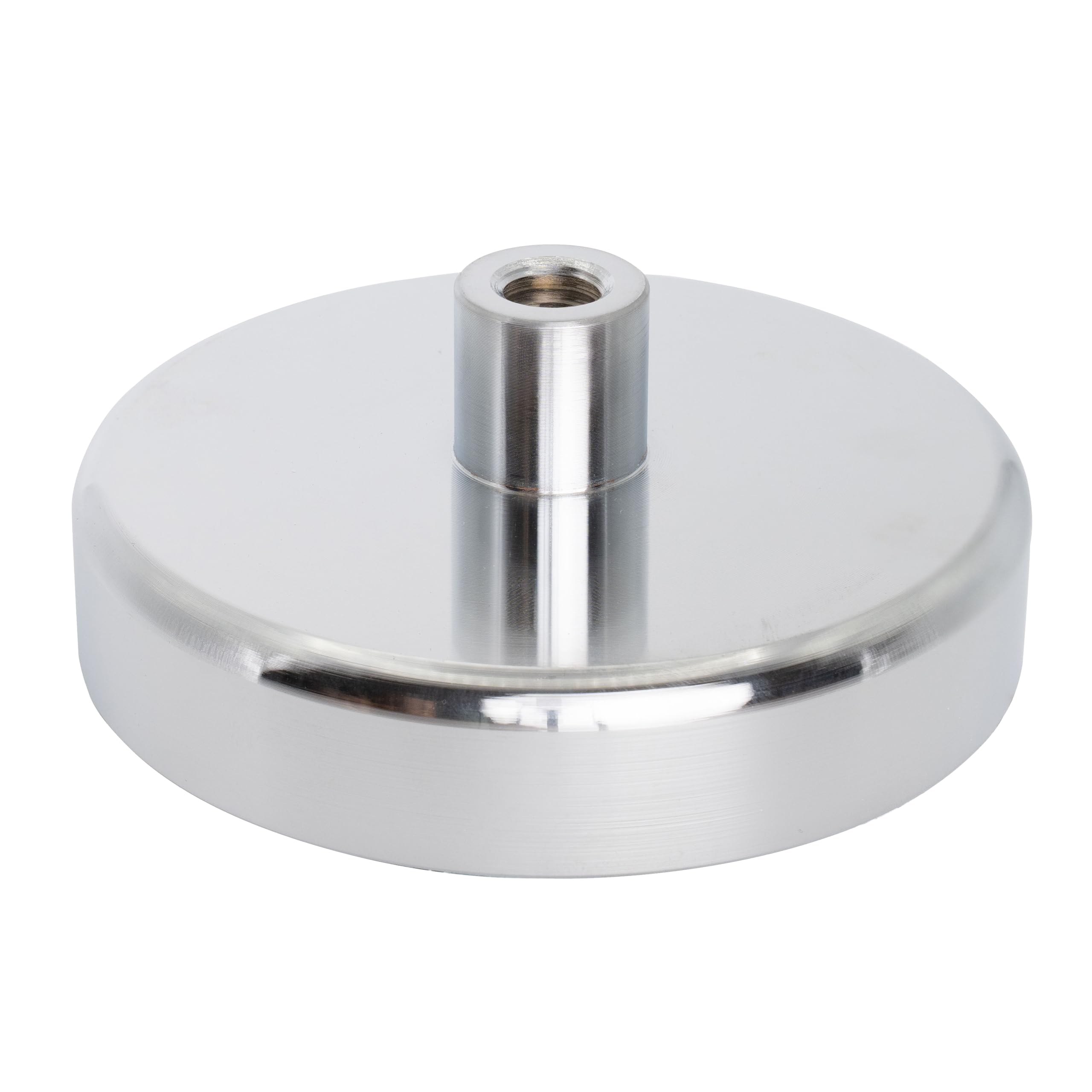 Ferrite Pot Magnet for DIY, Engineering, Manufacturing, Hanging and Holding Applications - 125mm dia x 50mm tall x M14 thread - 130kg Pull