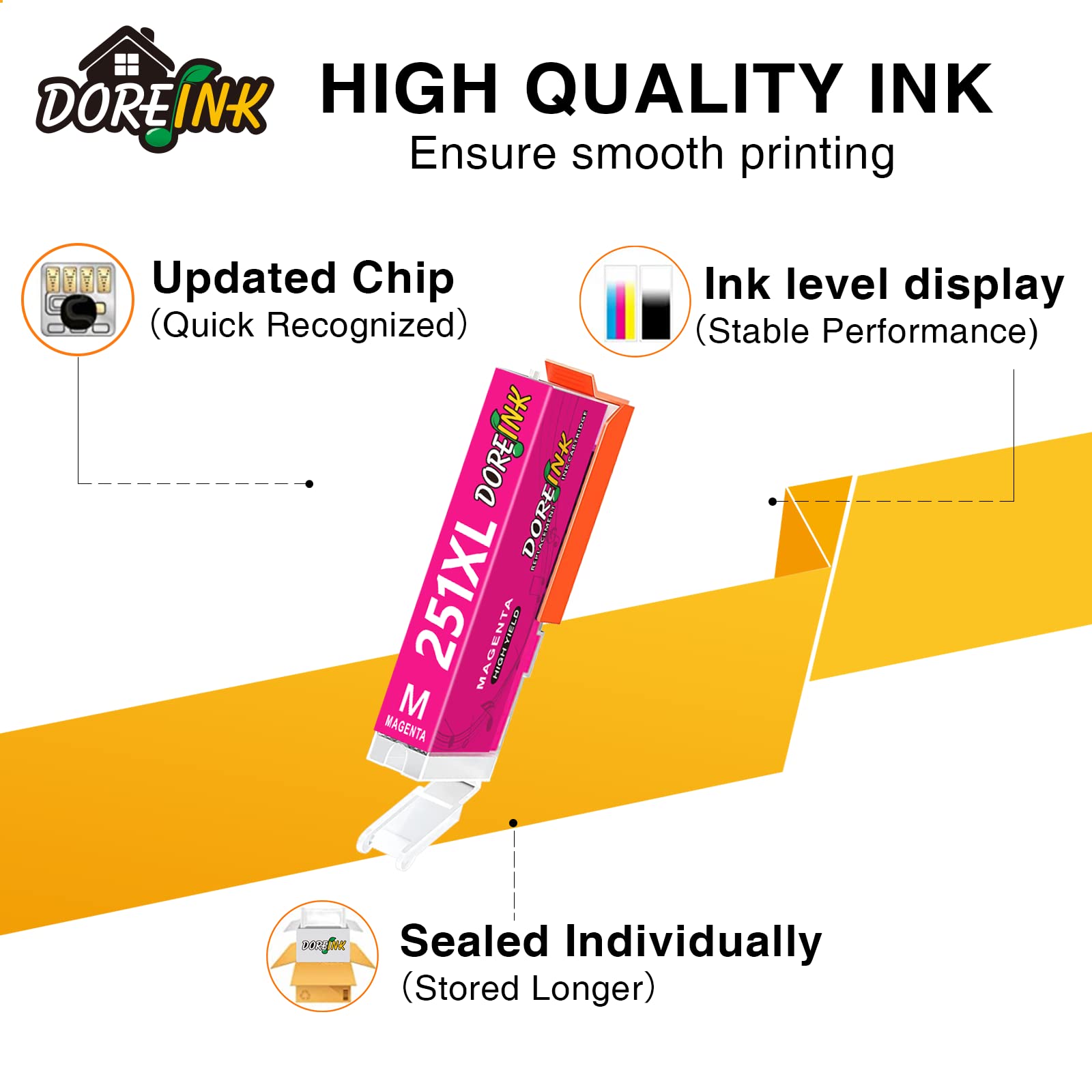 3 MAGENTA Quality Printer Ink for Canon CLI-251 CLI-251XL MG6620 MX922 iX6820
