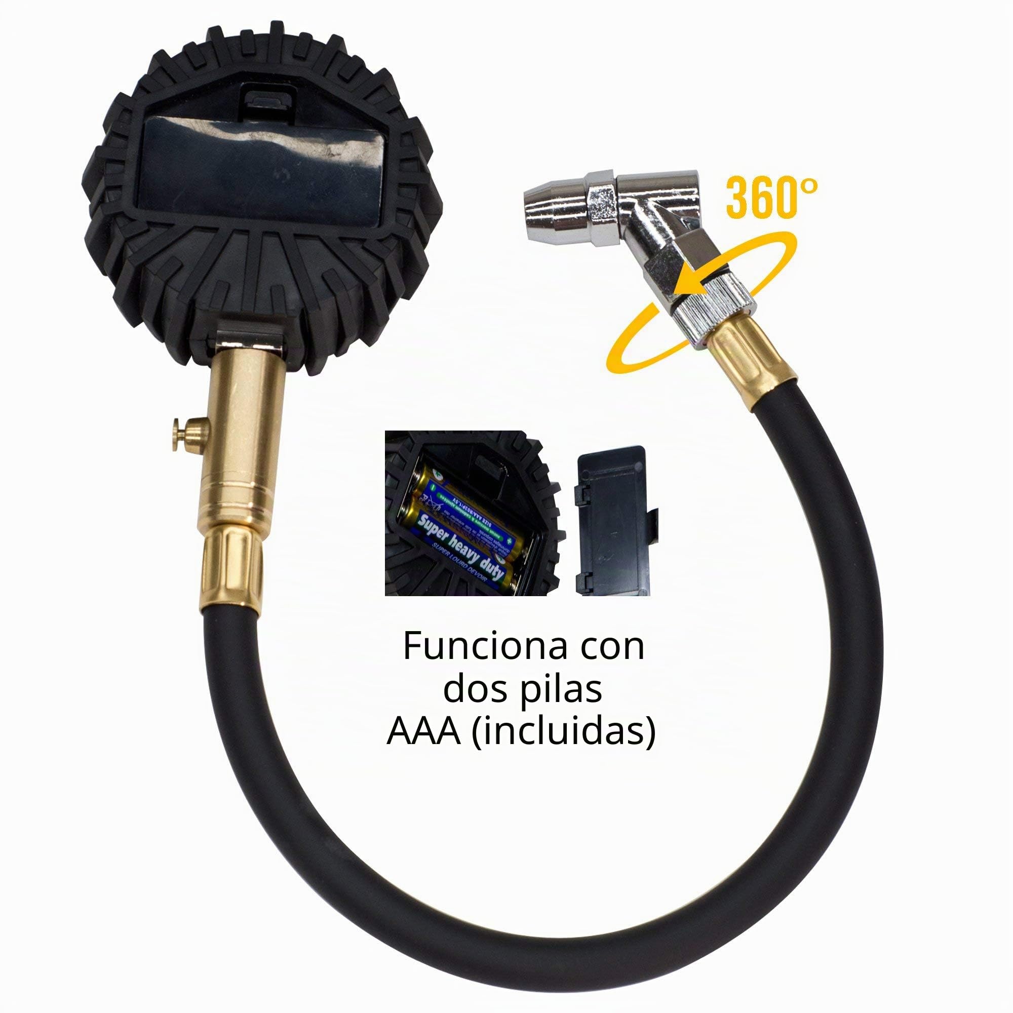 JACO ElitePro Medidor de presión digital de neumáticos - precisión profesional - 200 PSI