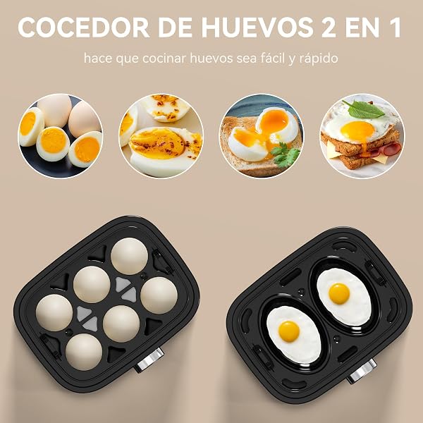 YASHE Egg Cooker 400W Multifunctional Egg Cooker 6 Easy Peeling Eggs Soft Medium Hard Poached Omelet Maker Steamer Buzzer Indicator Light - 4