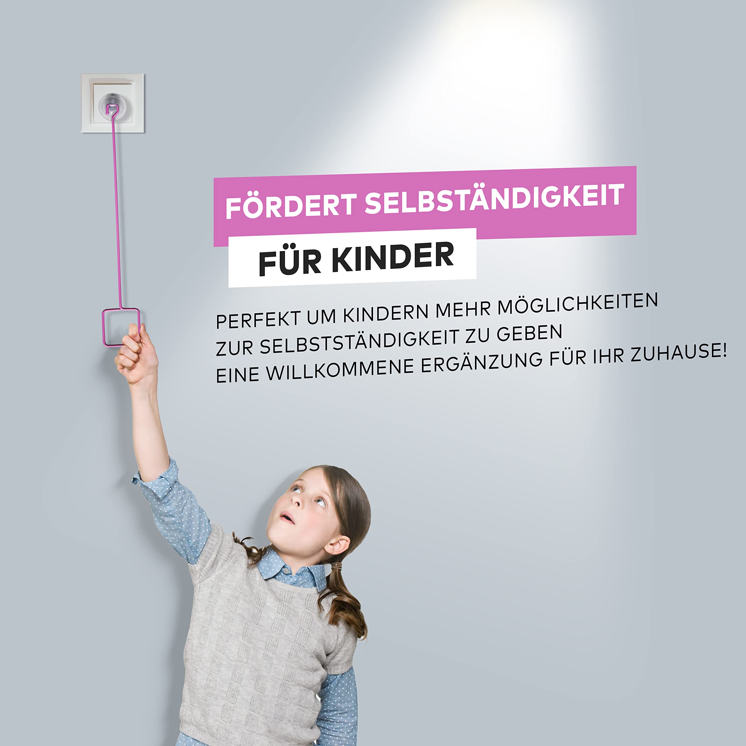 Rallonge d'interrupteur pour enfants facile à saisir - Aide parfaite à l'utilisation - Extenseur pour enfants et jeunes enfants - Facile à utiliser - 3 modèles (multicolore)