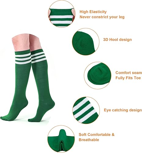 Miniatura 4 de Simplicity Conjunto de disfraz clásico de 4 capas de tul con falda tutú con calcetines de tubo para mujer