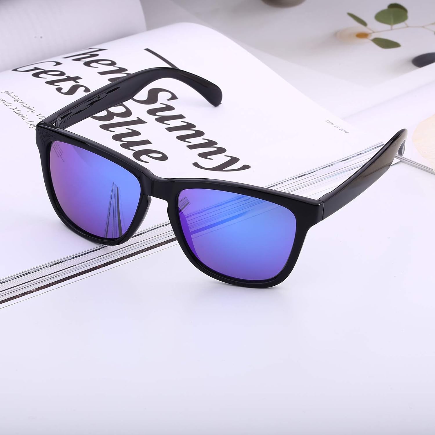 COLOSSEIN Sunglasses Womens,Classic Square Frame UV400 Mirrored Lens,Sunglasses Fit For Beach,Vacation,Driving - Image 6