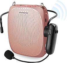 ZOWEETEK Speaker with Wireless Microphone, Portable Wireless Voice Amplifier with 2 Microphone Headband (Wireless and Cable), Voice Amplifier for Teachers Tour Guides, Teachers, Speakers