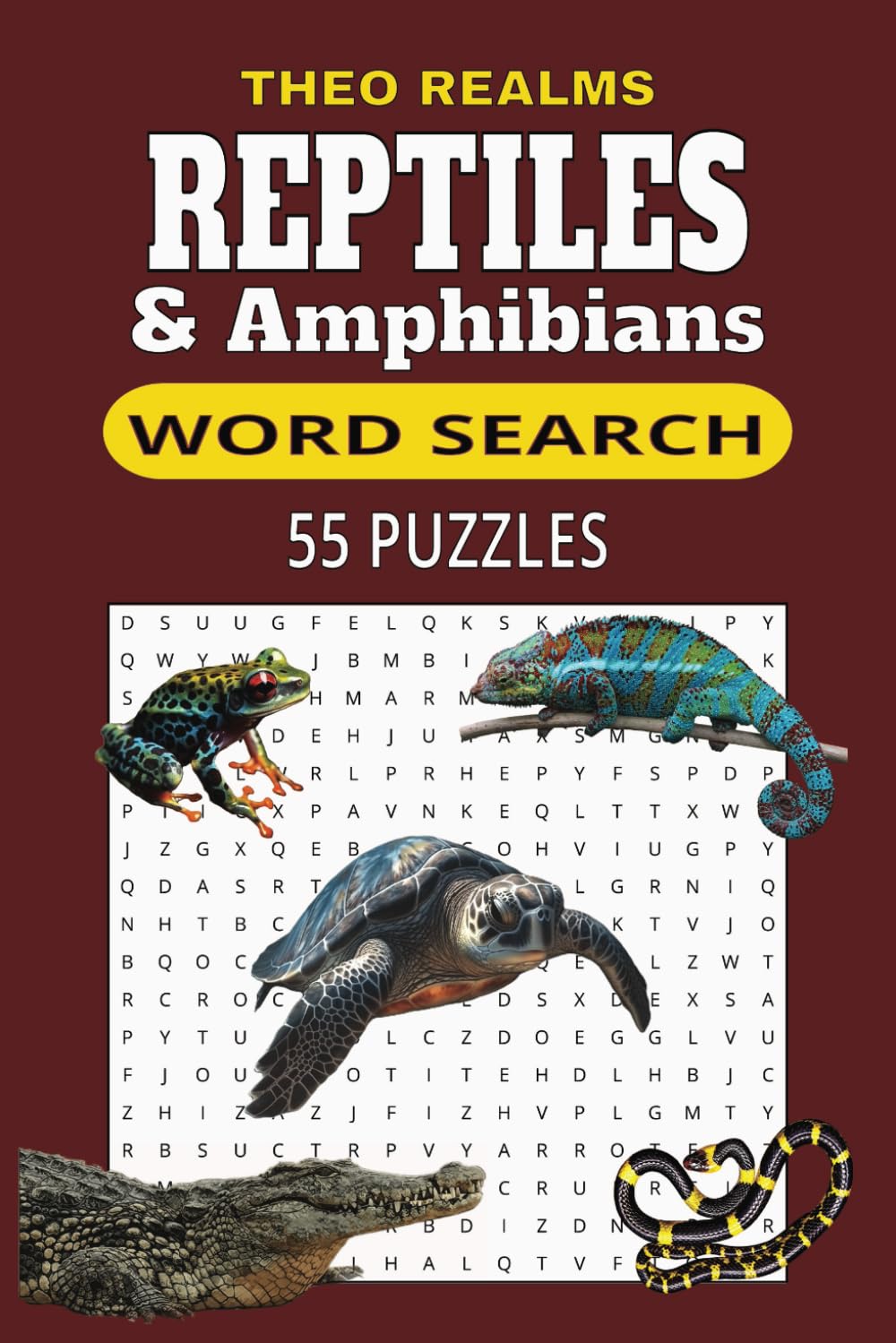 Reptiles & Amphibians Word Search: Reptiles & Amphibians Word Find Puzzle Book for adults, teens, and seniors