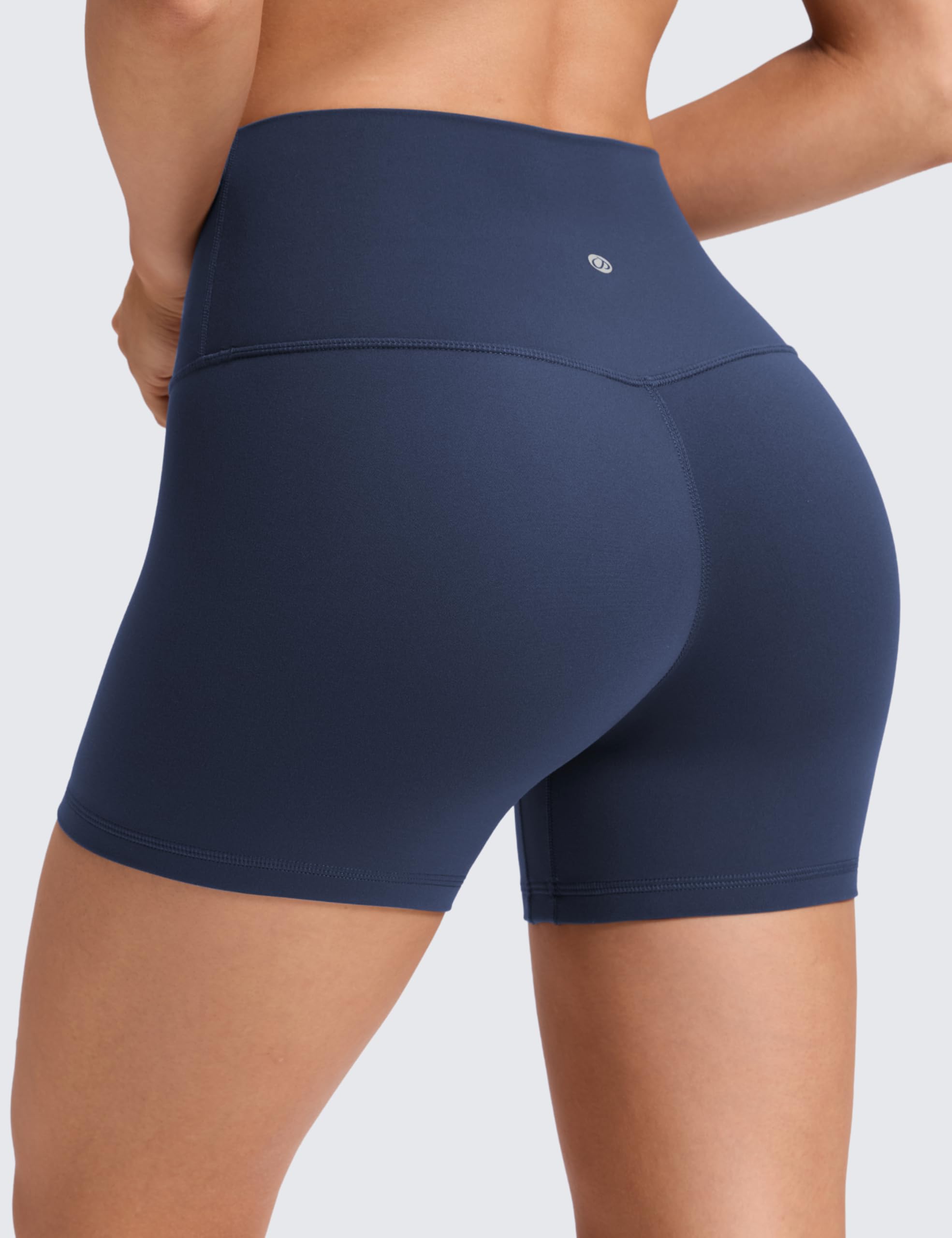CRZ YOGA Bermuda Motorista Sin Costura Frontal - 10/15cm | Butterluxe, Extremadamente Suave, Compresión Suave, Yoga, Cintura Alta, para Mujer