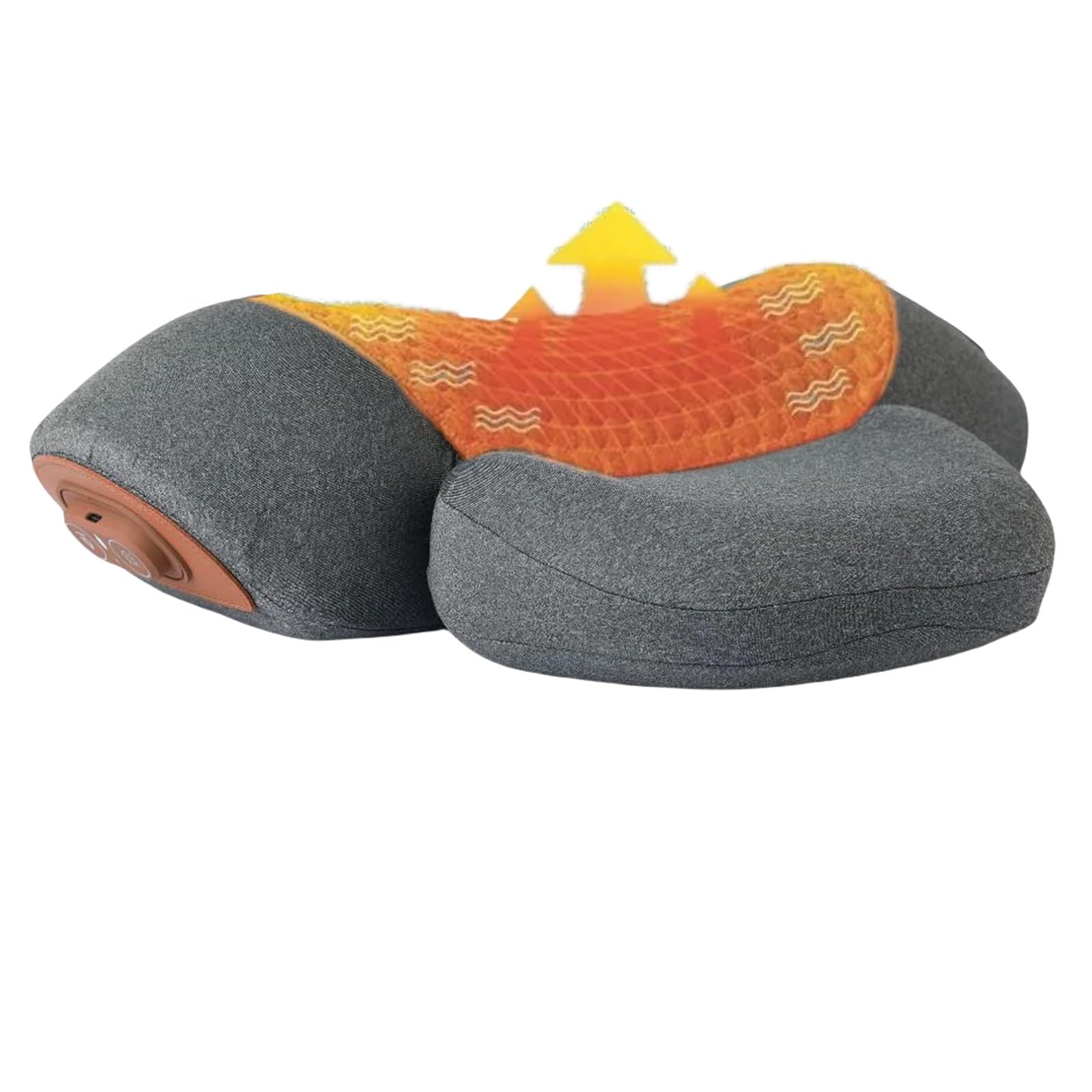 Yagerod FisioRest 3 in 1 Neck Massager, 2025 New Artuvate Cervicale Fisiorest, Deep Massage and Relaxation, with Heat, with Traction to Help Sleep(Grigio chiaro)