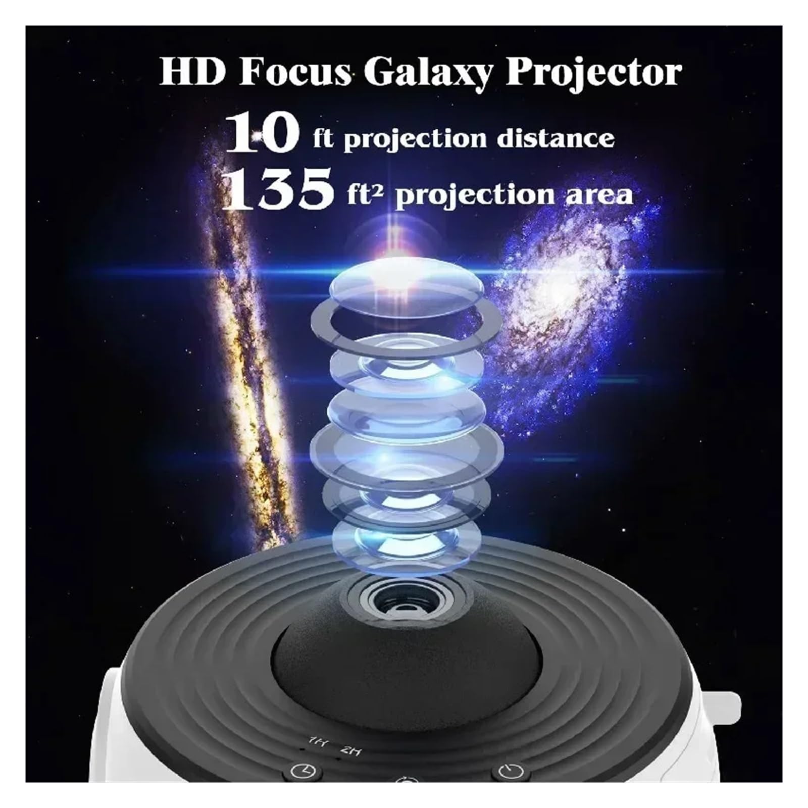 13 W 1 Projektor Gwiazd Nocna Lampka Galaktyki Gwiaździstego Nieba 360° Obrót Planetarium Lampa Dla Dzieci Sypialnia Deco ﻿ Przezroczysty Obrazowanie
