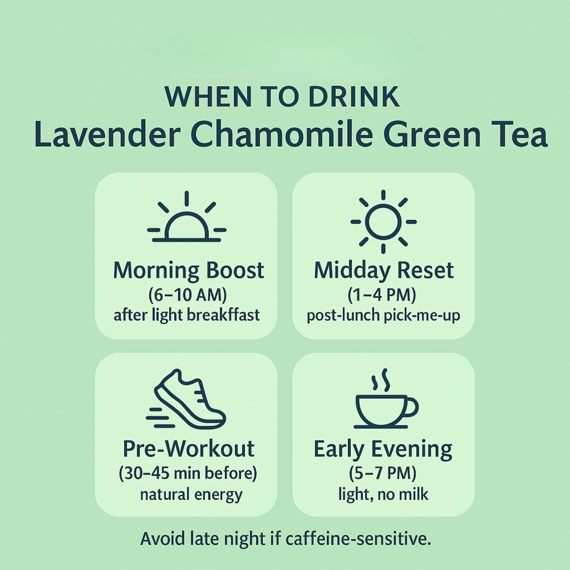 Brewora Lavender Chamomile Green Tea | Calming Floral Blend | Relaxation & Sleep Support | Smooth & Refreshing Taste | Antioxidant Rich Wellness Tea | Resealable 3