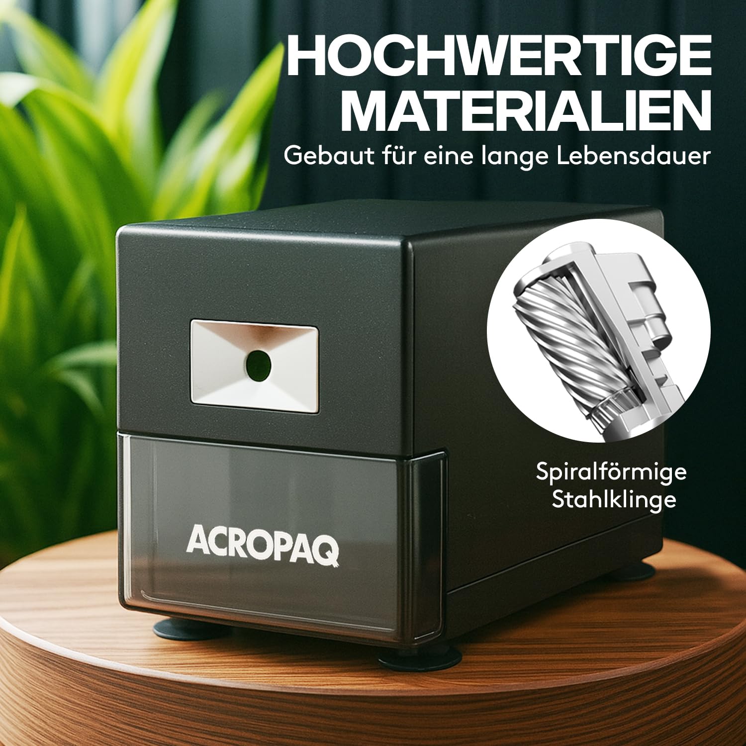ACROPAQ Elektrischer Anspitzer für dicke und dünne Stifte - Professionell Heavy Duty Elektrischer Spitzer, Automatischer Start und Stopp, Überhitzungsschutz - Spitzer Elektrisch, Bleistiftspitzer
