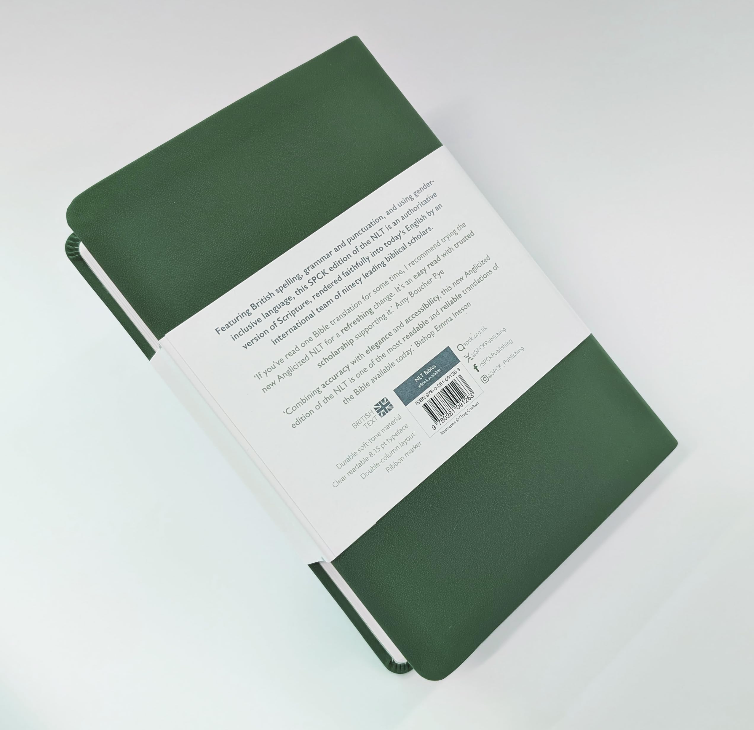 Holy Bible: New Living Translation, Sage-green Soft-tone, British Text
