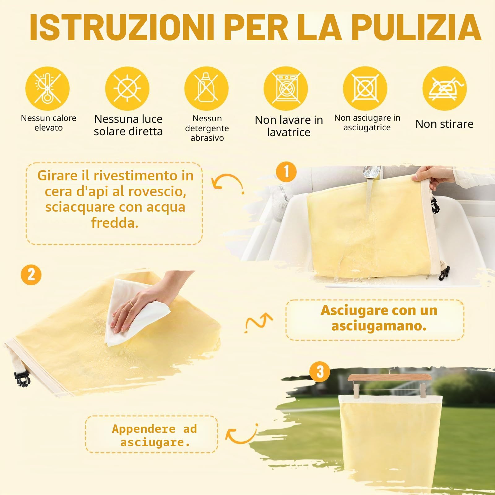 Sacchetti Per Pane Riutilizzabili In Cera D'Api, Confezione Da 2 Con Base Autoportante, Mantengono Il Pane Fresco Con Cerniera E Chiusura A Scatto, Due Misure: L 35×25×10cm E S 31,5×21×10cm