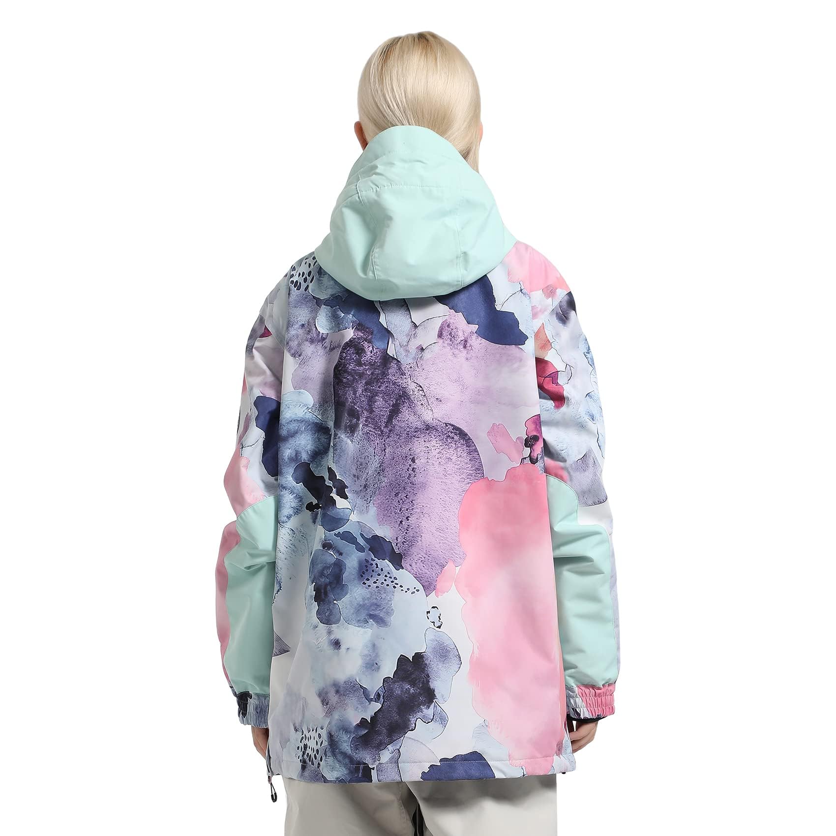 GSOU SNOW Anorak - Giacca da sci da donna, da snowboard, impermeabile, antivento, traspirante, calda, con cappuccio