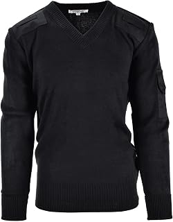Original British Police Sweater Black V-Neck Long Sleeve Men Pullover Military Security Jumper