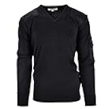 Original British Police Sweater Commando Black V-Neck Long Sleeve Men Pullover Military Security Jumper