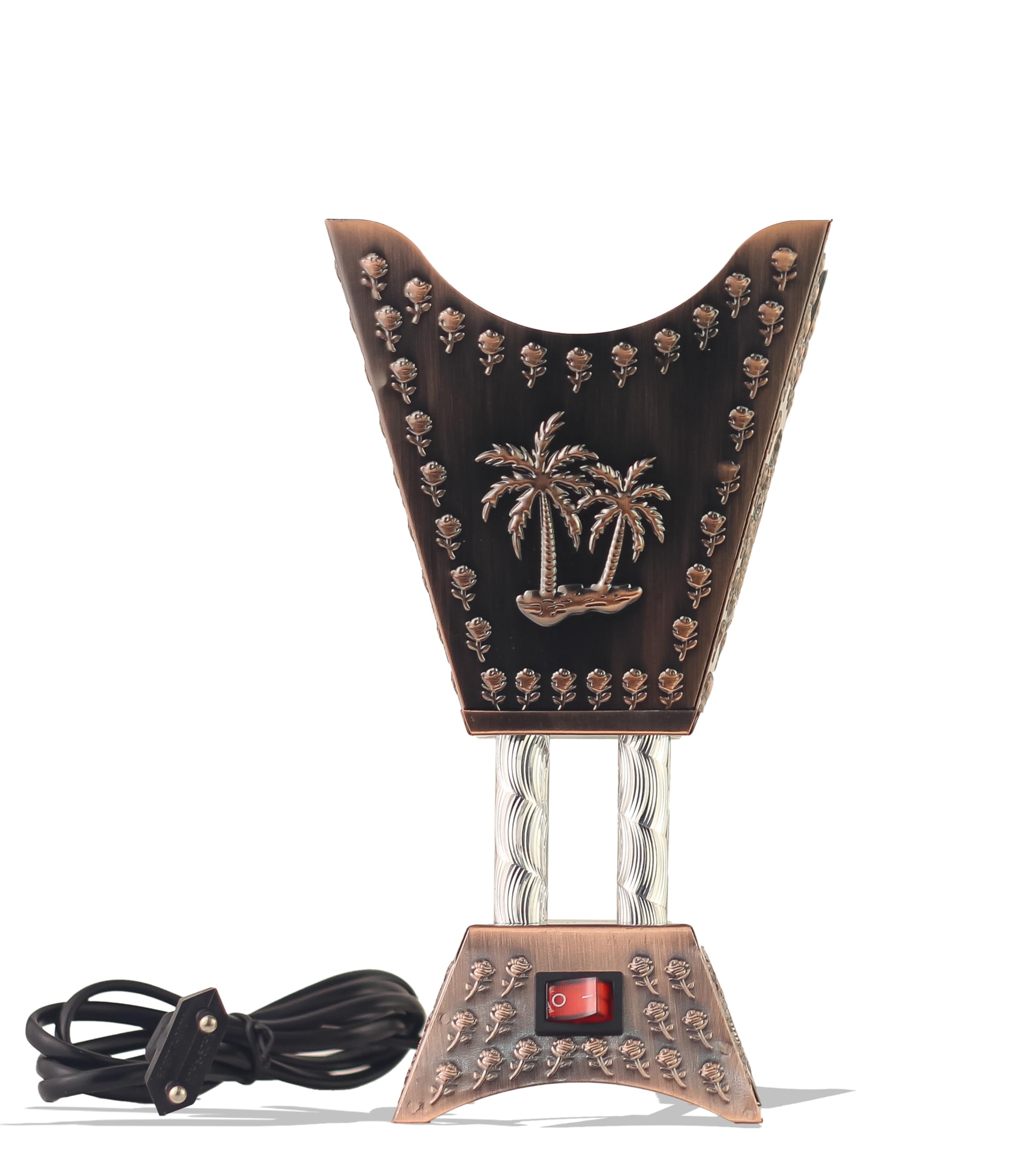 Arabian Electric Incense Burner Metal Vintage Arabic Burner - Middle Eastern Incense Holder, Electric Incense Burner Bakhoor Suitable for Arabian Oud, Home & Hotel Decor (Style 50)