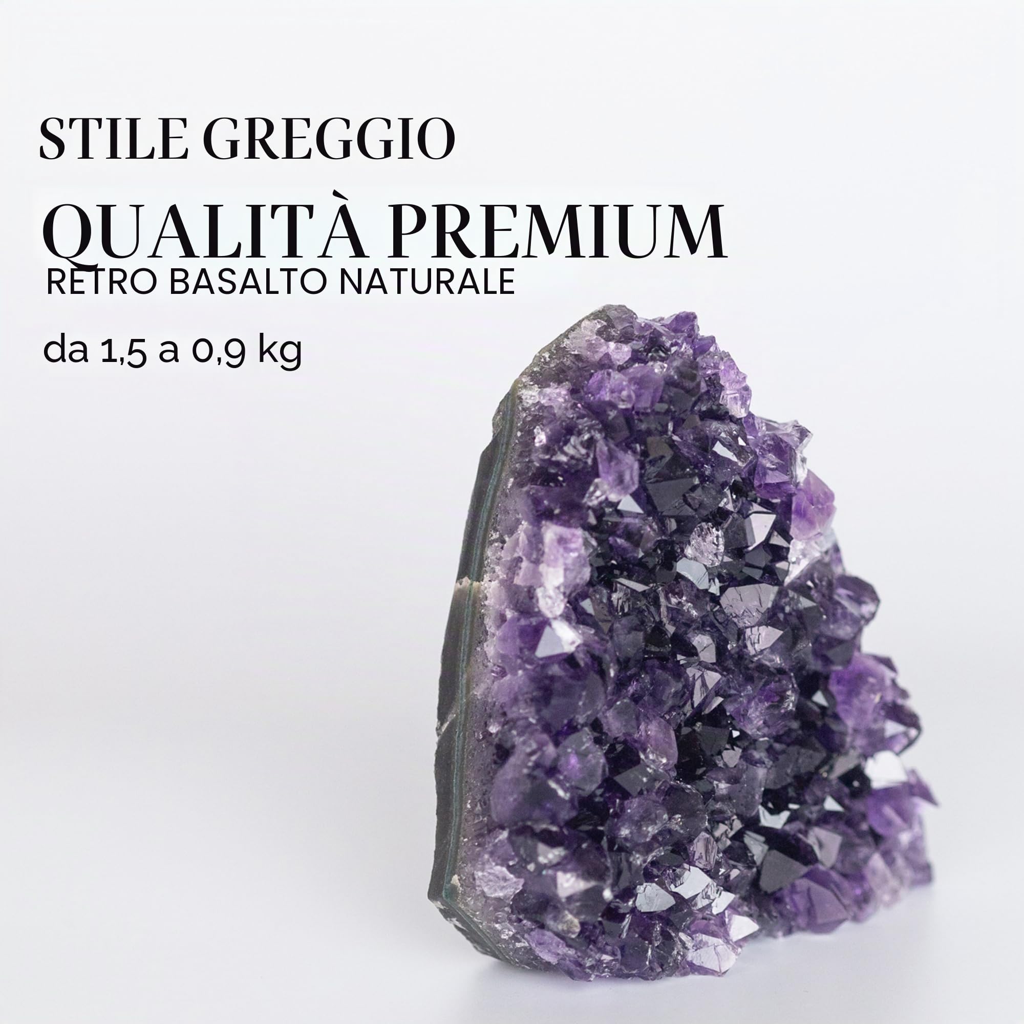 Deep Purple Project Drusa di ametista 600 a 900 grammi geode quarzo piramide cristallo grande