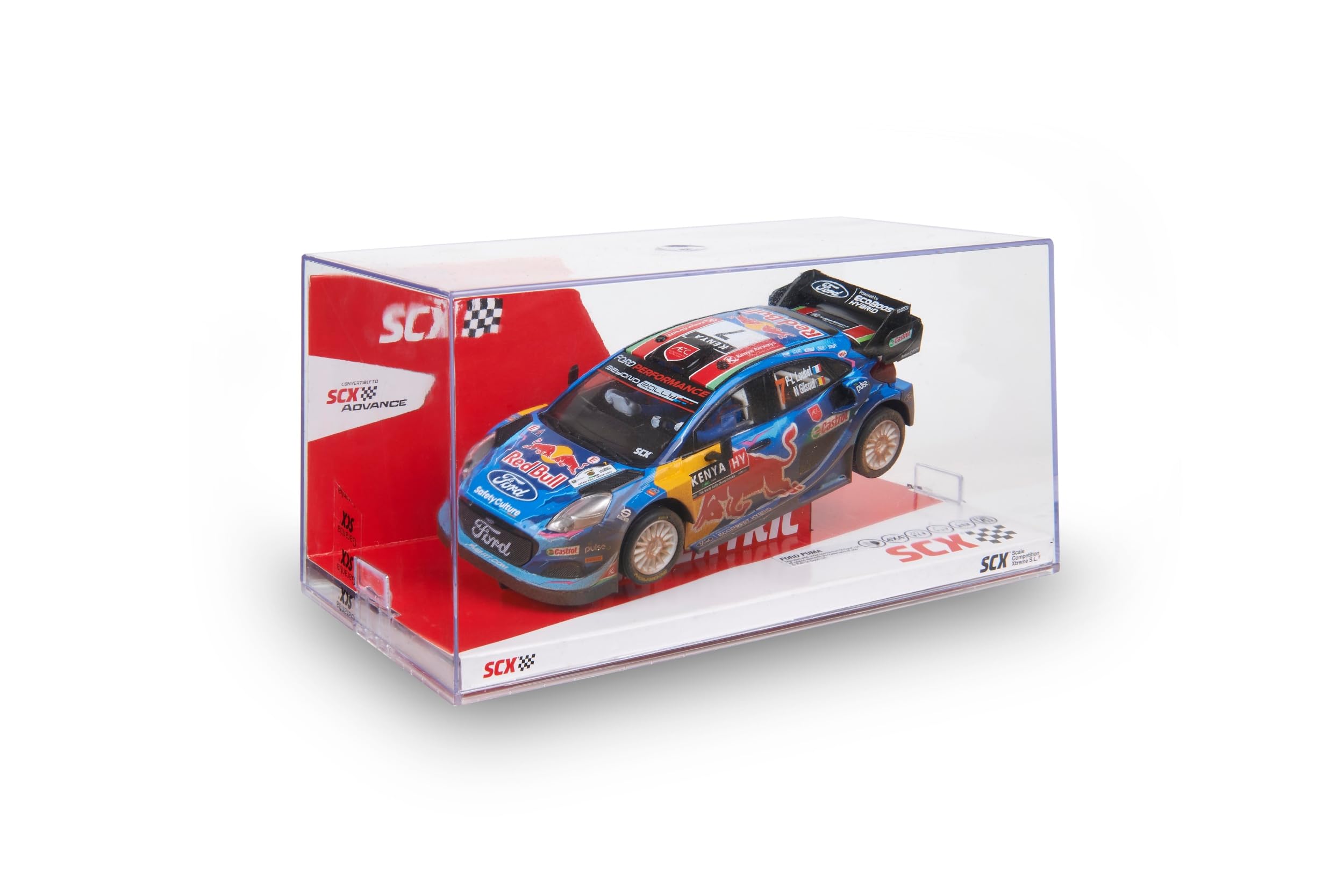SCX - Coche de Carreras Original - Coche Slot Escala 1:32 (Ford Puma WRC - Kenya Mud Effect)