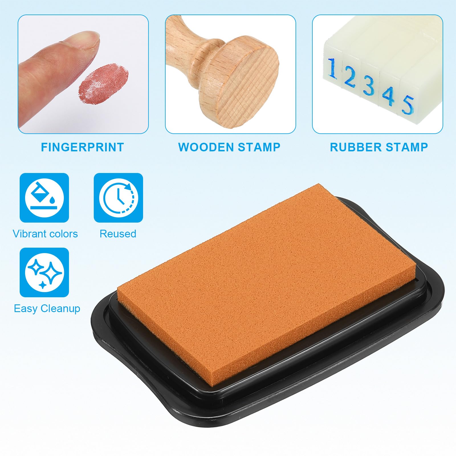 PATIKIL 3"x2" Large Stamp Pad - Image 3