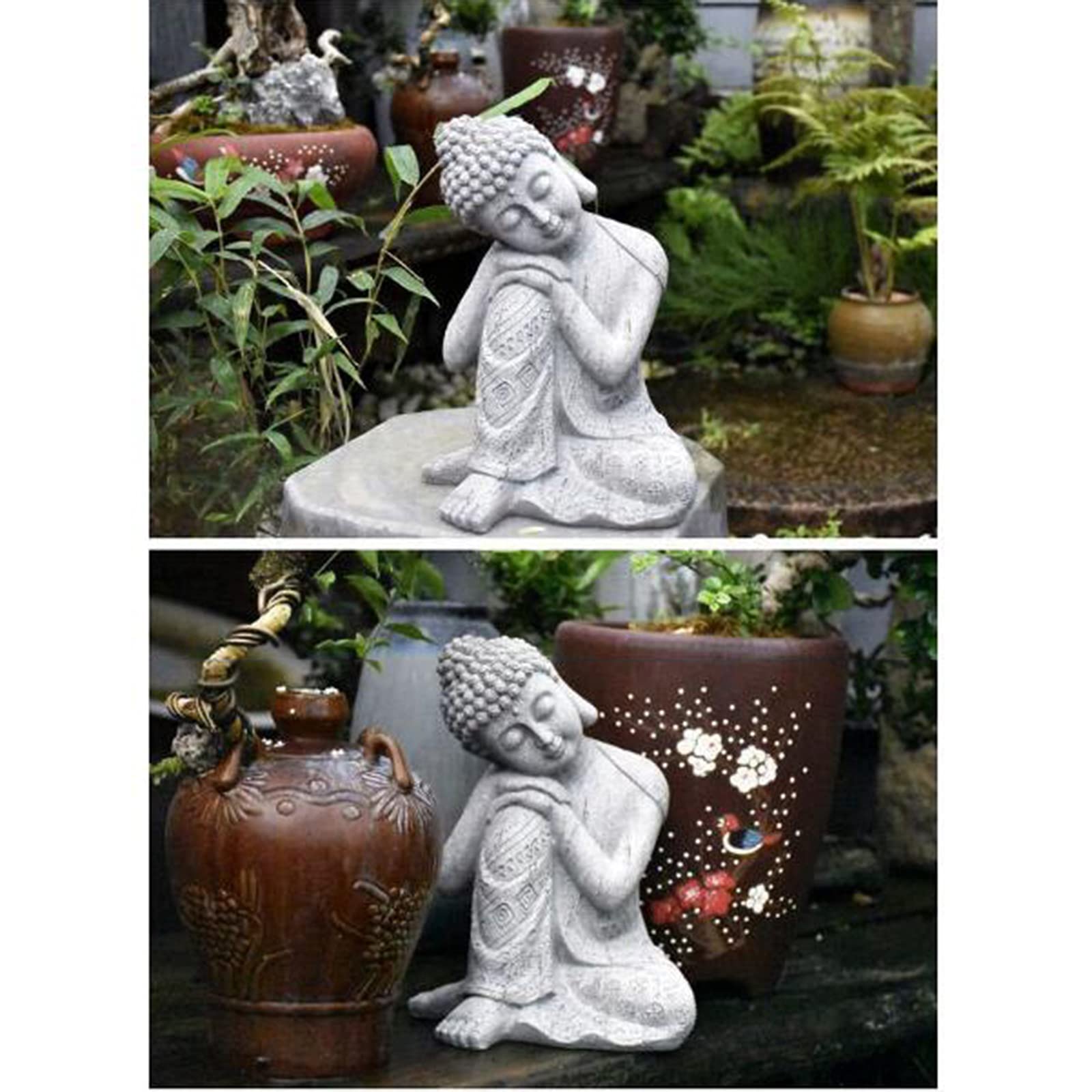 MagiDeal Harz Schlafenden Buddha Statue Skulptur, Schlafende Buddha Ornament, Hause Dekoration Skulptur Geschenk, für Innen- und Außenbereich, Dekoration für Haus, Garten, Terrasse, Deck, Veranda