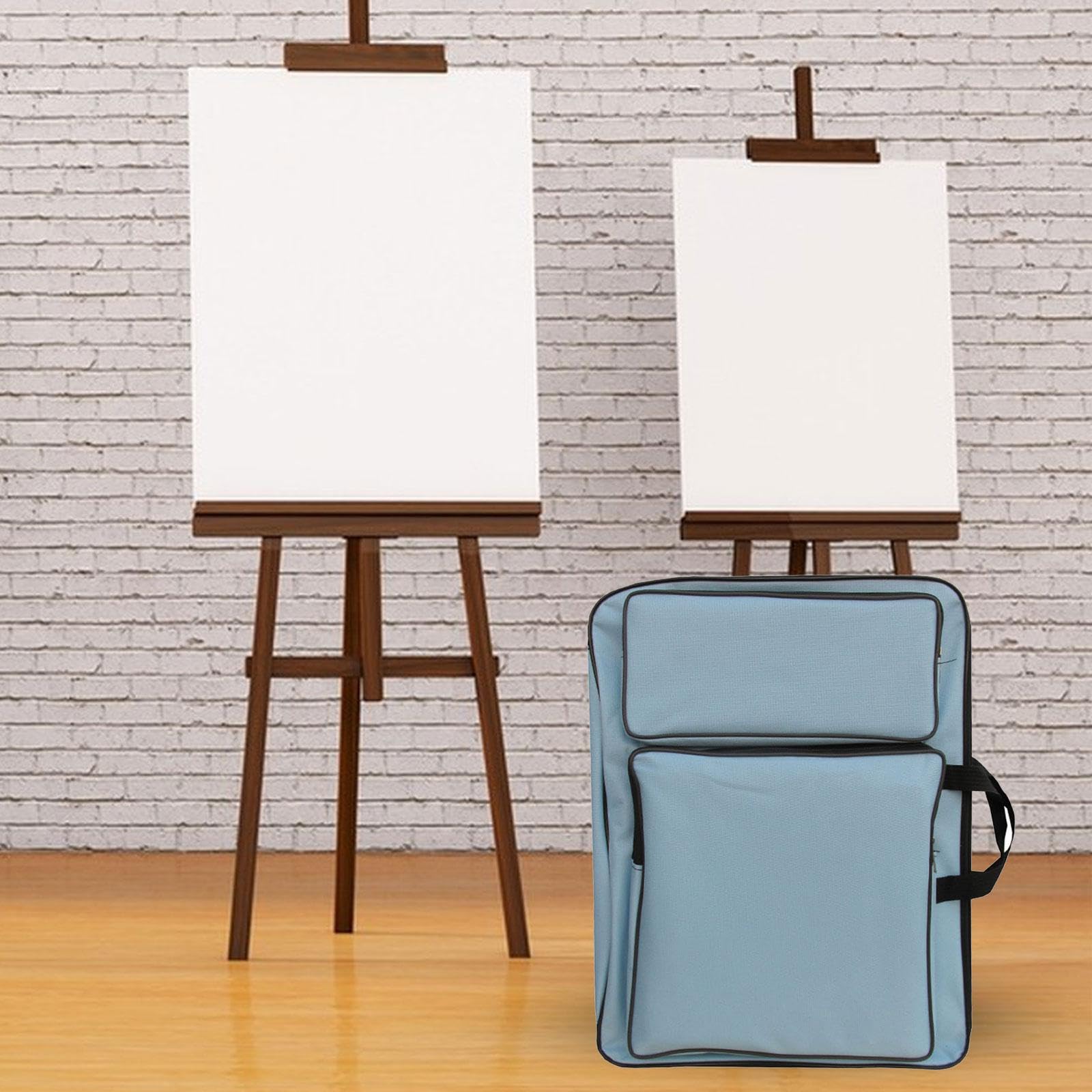 Estuche de arte para niños, bolsa de arte para dibujar, libros de bocetos, viajes, artistas, mochila, morado, 49 x 36 cm, Juego de 5 (azul claro, 49 x 36 cm), 49x36cm