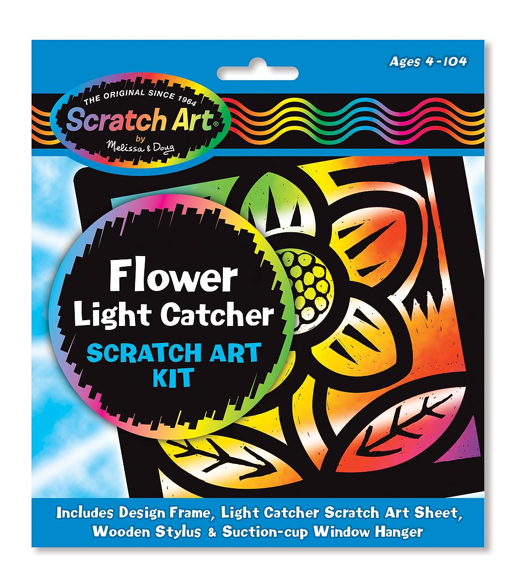 Melissa & Doug Flower Light Catcher Scratch Art Kit