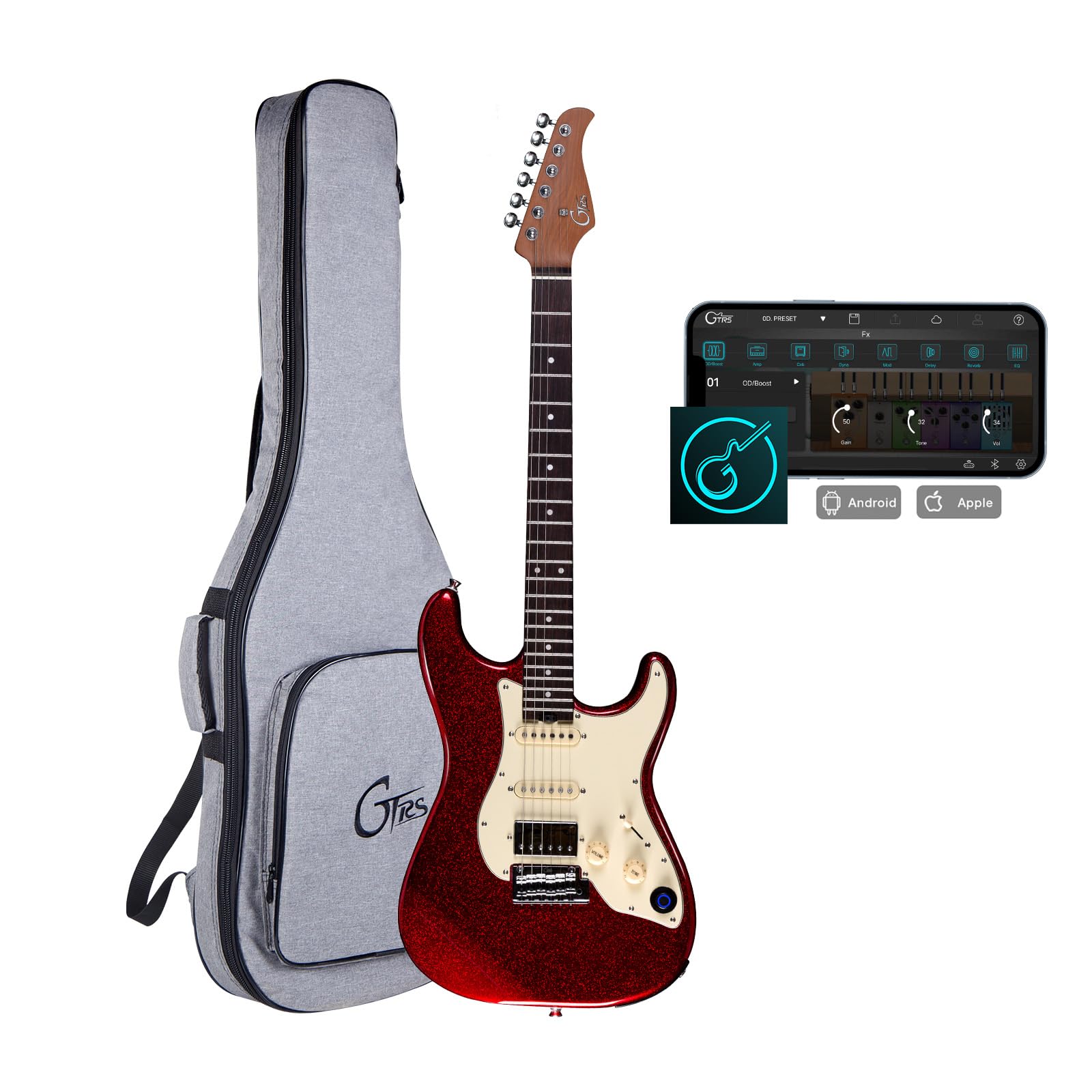Amazon.com: GTRS S800 Smart Electric Guitar Kit with Effects