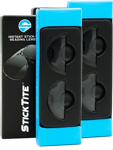 StickTite Lens Es (2 unidades) lentes bifocales adhesivas, convierten las gafas de sol en gafas de lectura bifocales ampliadas. Desmontable