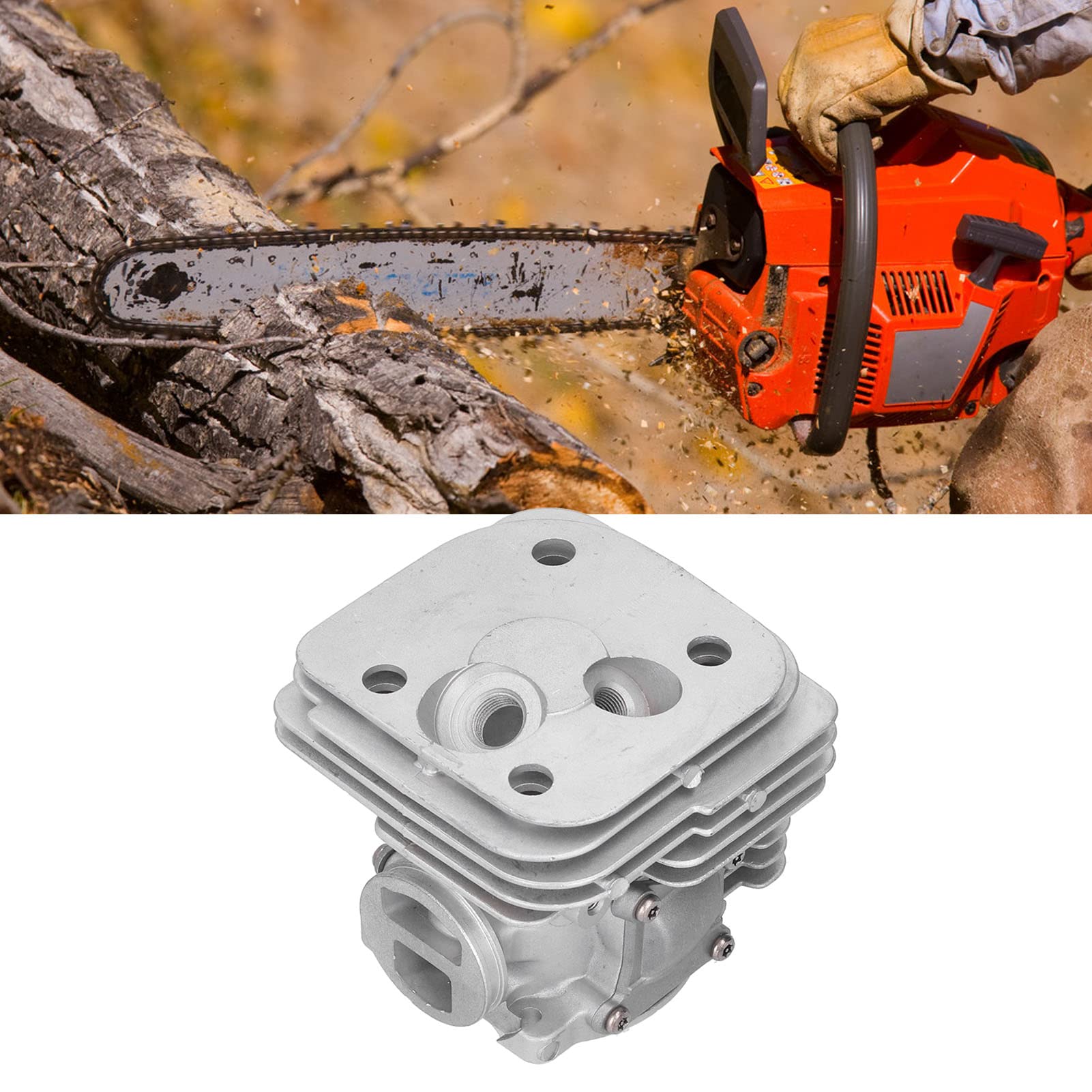 Zestaw tłoka cylindra piły łańcuchowej wysokiej jakości trwałe części zamienne pasują do pilarek 372XP 372 365 XTORQ żelazo stop aluminium 50mm