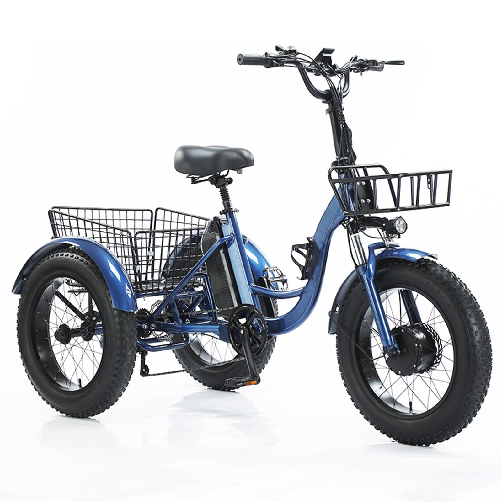 Triciclo elettrico cargo per adulti con pneumatici larghi da 20 pollici