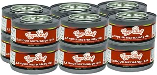 Tiger Chef Fancy Heat Methanol Blue Gel Fuel 7 oz Cans - Burns 2.5 Hours (12)