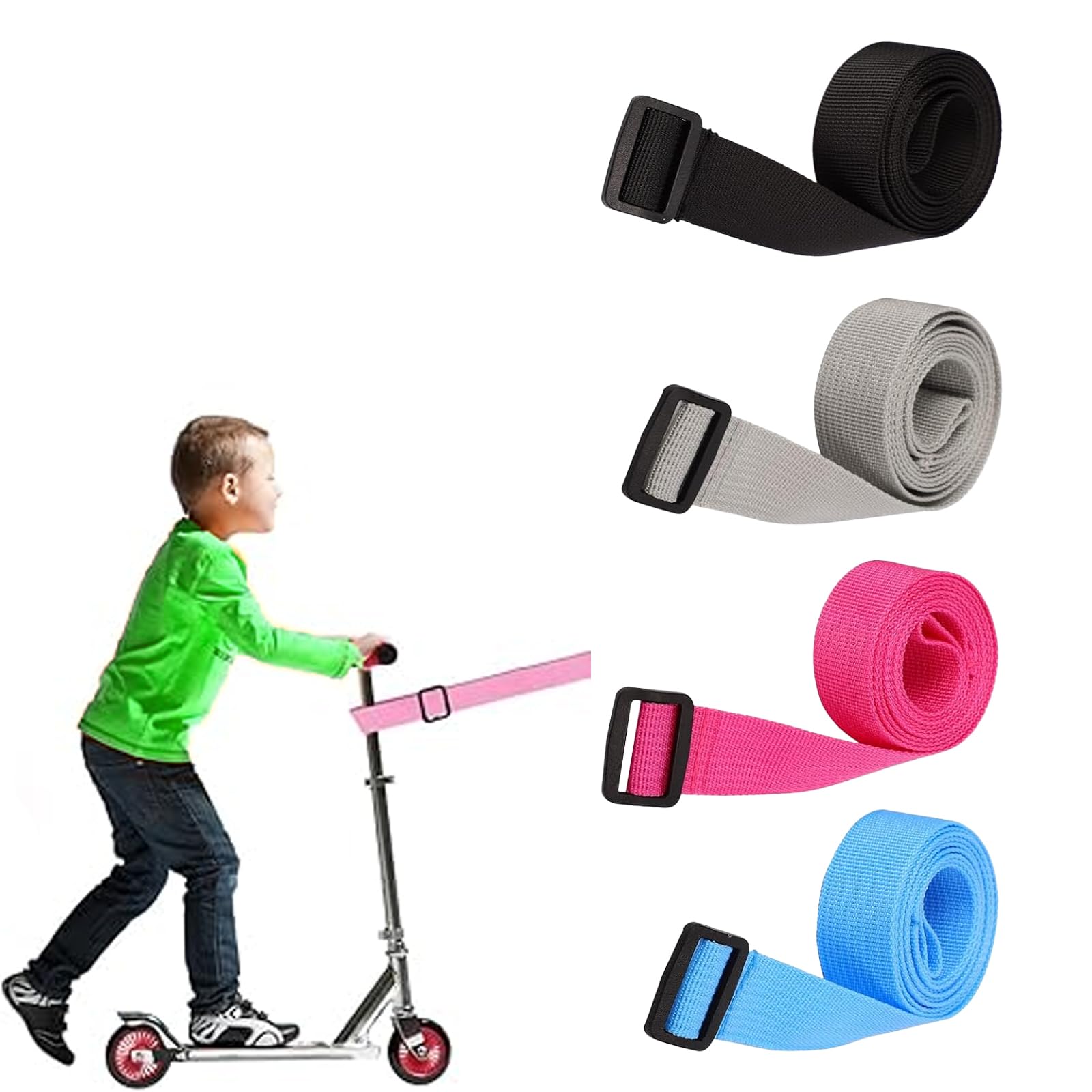 4 Piezas Correas de tracción para Patinete para niños y niñas,Correa de Transporte para scoote,Accesorios para Scooter