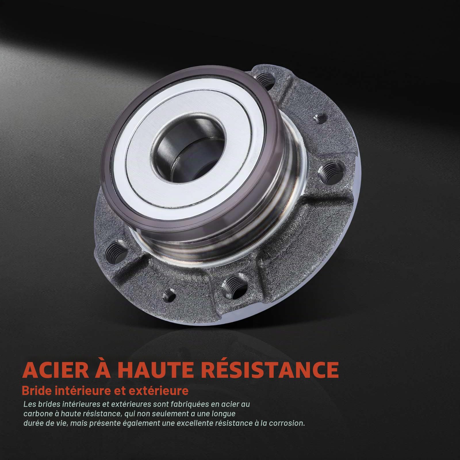 Frankberg Kit de 2 roulements de roue arrière avec support ABS