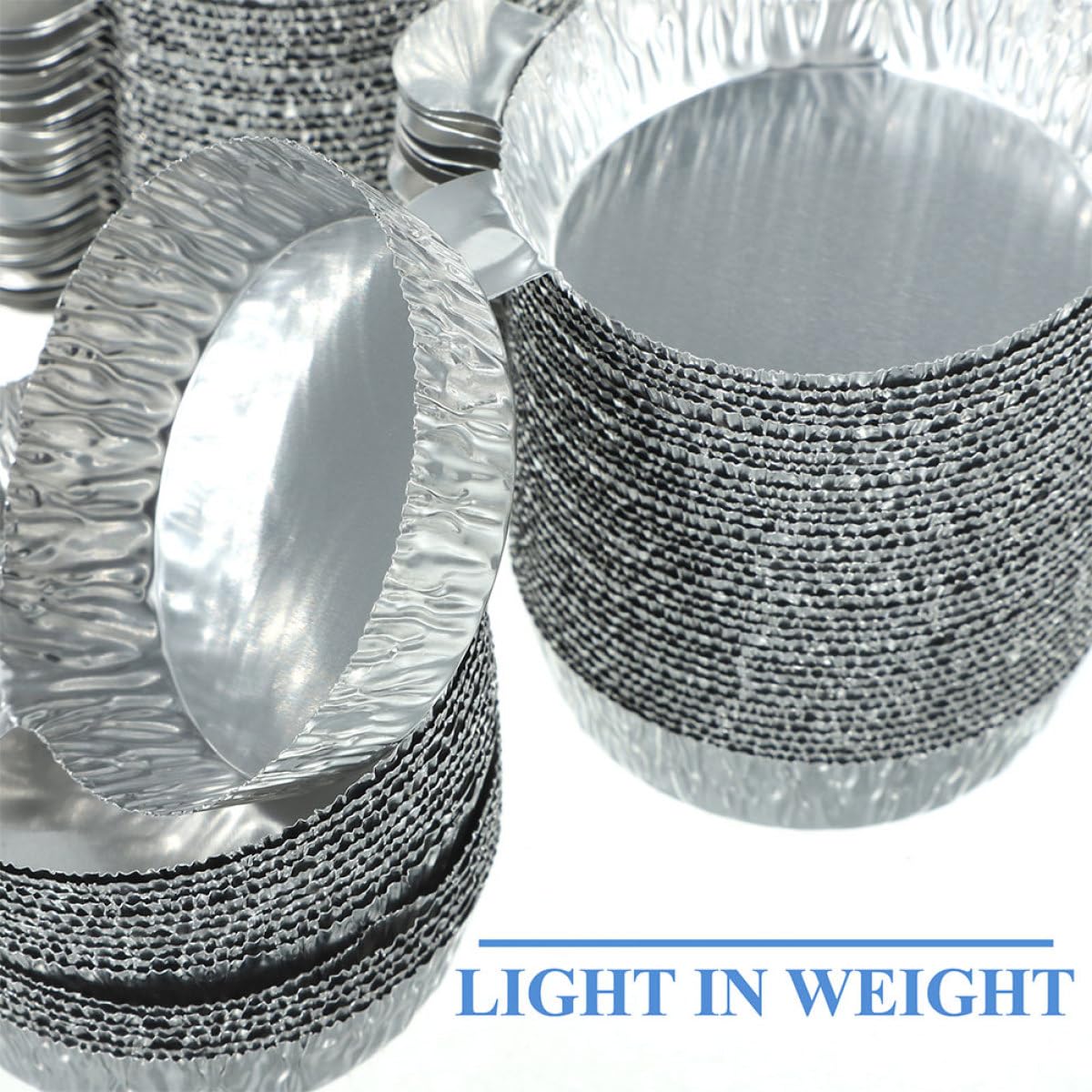 100 Stück Aluminium Wiegeschalen 60ml Silber Einweg Wiegeplatten zum Schutz des Labortischs und Präzisem Abwiegen von Pulvern im Labor