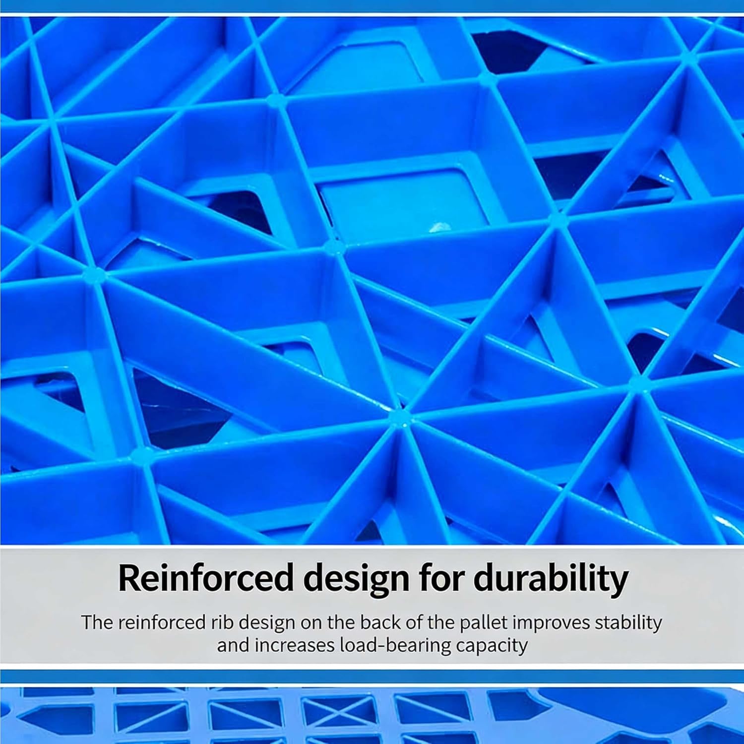 Lightweight Waterproof Plastic Pallets – Stackable Indoor Outdoor Floor Pallets for Basement Storage, Supermarkets & Warehouses