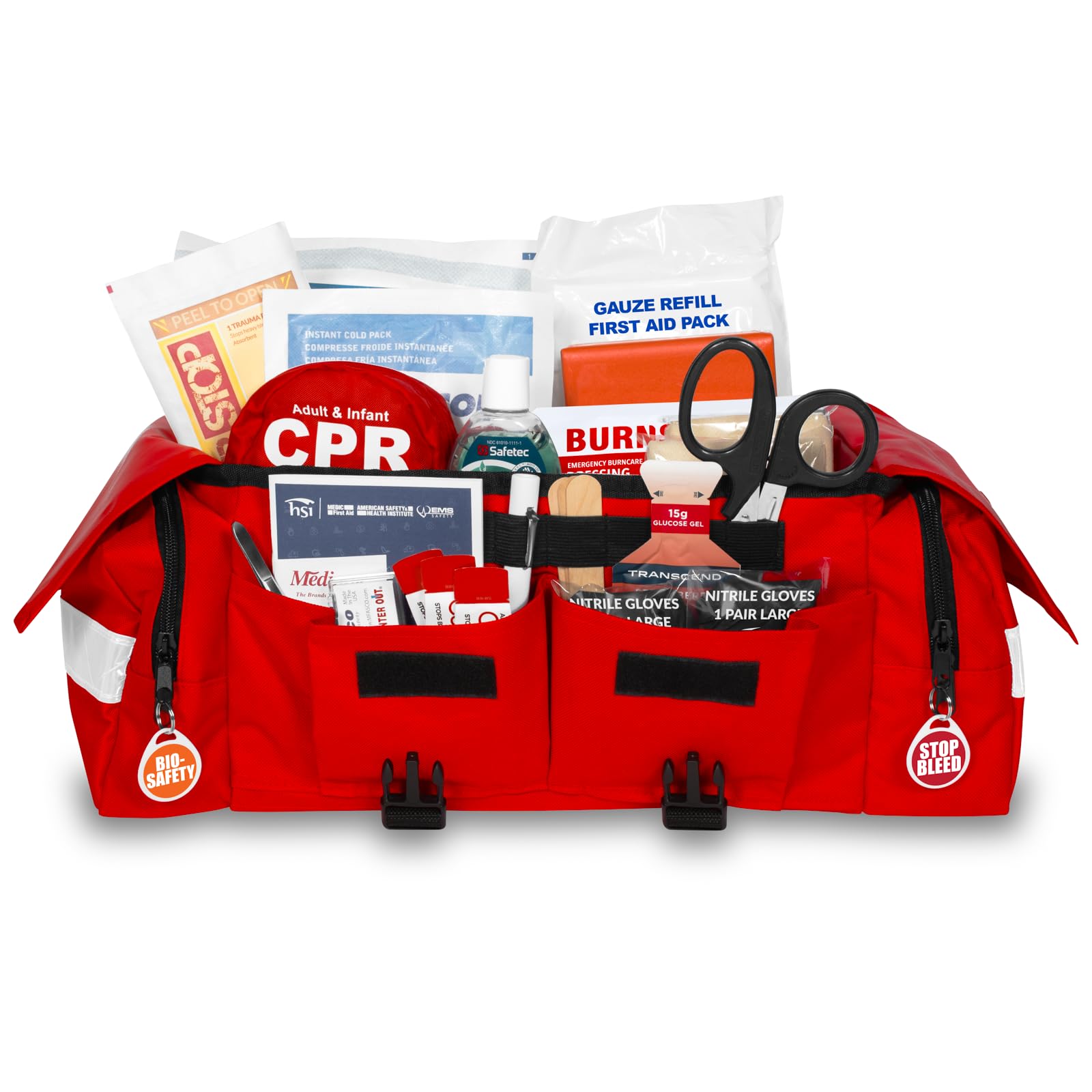 MFASCO OSHA & ANSI Complete Compliance First Aid Kit - Bleeding Control - Bodily Fluids Cleanup - Worksite & Vehicle - Portable - & First Aid Kit