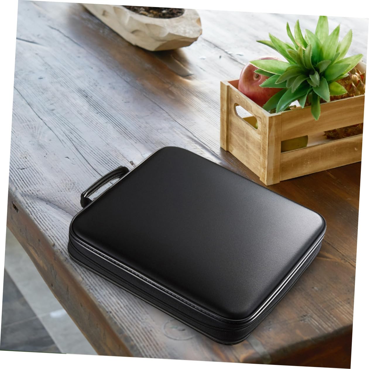 Custodia Rigida Porta CD e Dvd Capacità 160 Dischi Organizer Rivestimento Interno Non Tessuto Maniglia Portatile per Trasporto Facile Protezione Anti-Graffi e Antiurto per