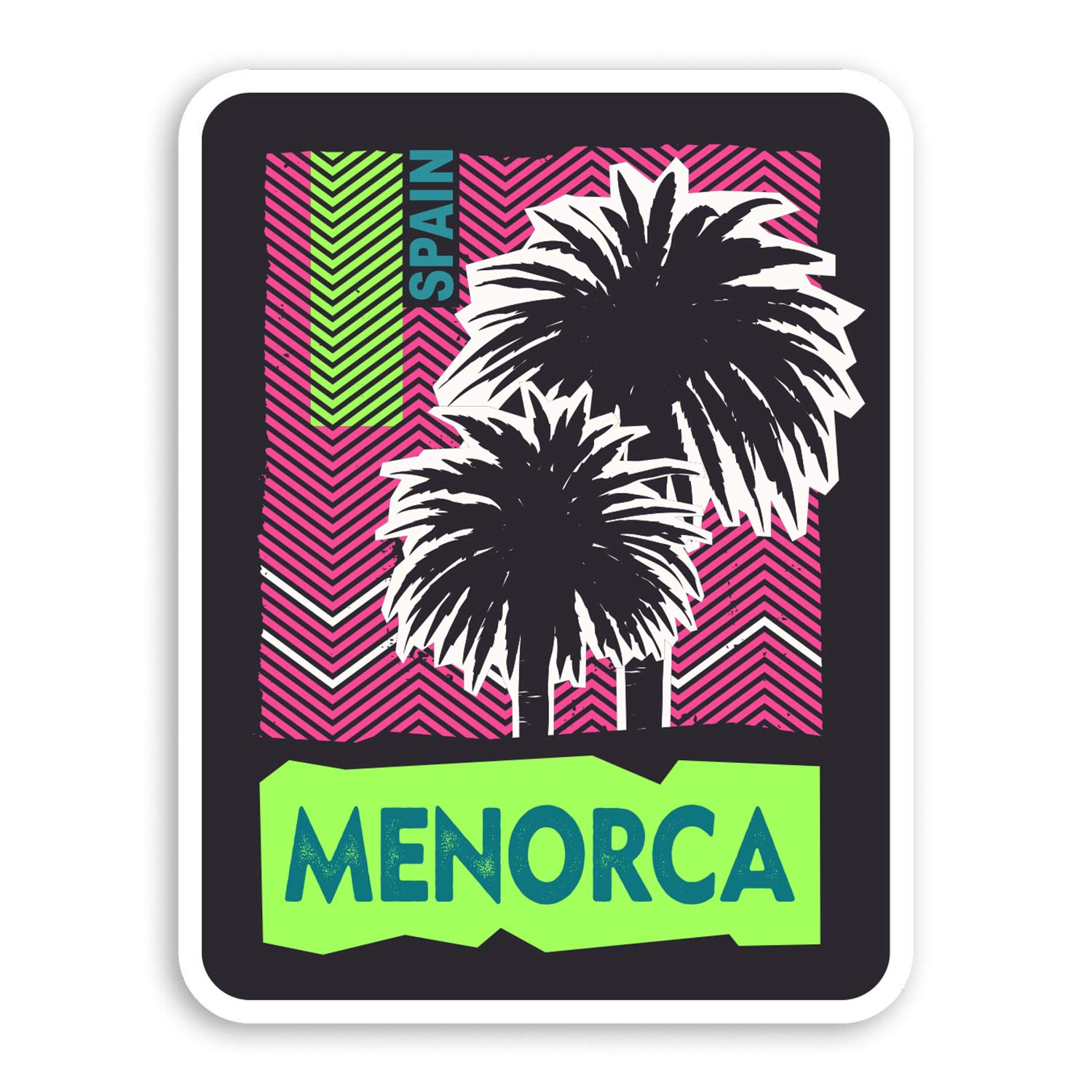 2 x 10cm Menorca Spain Vinyl Stickers - Holiday Travel Sticker Luggage #20539 (10cm Tall)