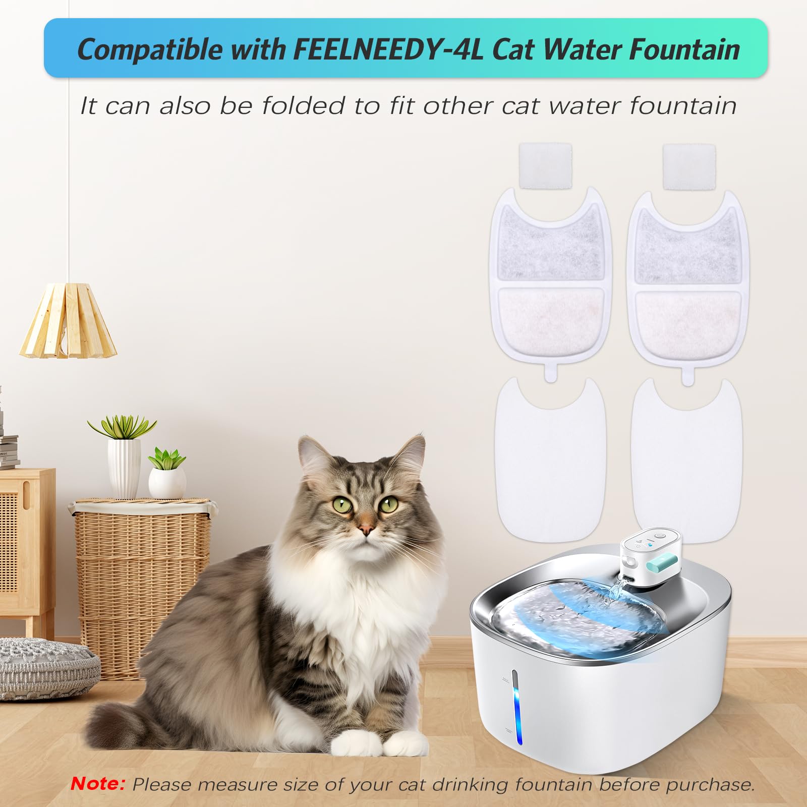 Katzenbrunnen Filter 12er Set - Ersatzfilter Mit Aktivkohle