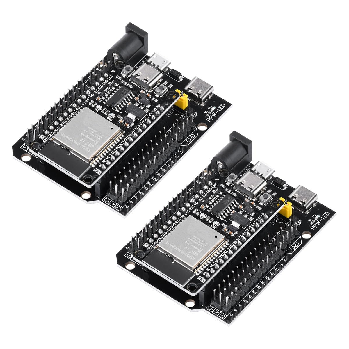 2 set per ESP32S e adattatore terminale NodeMcu per ESP32 Scheda di sviluppo WiFi Bluetooth WLAN Chip CH340