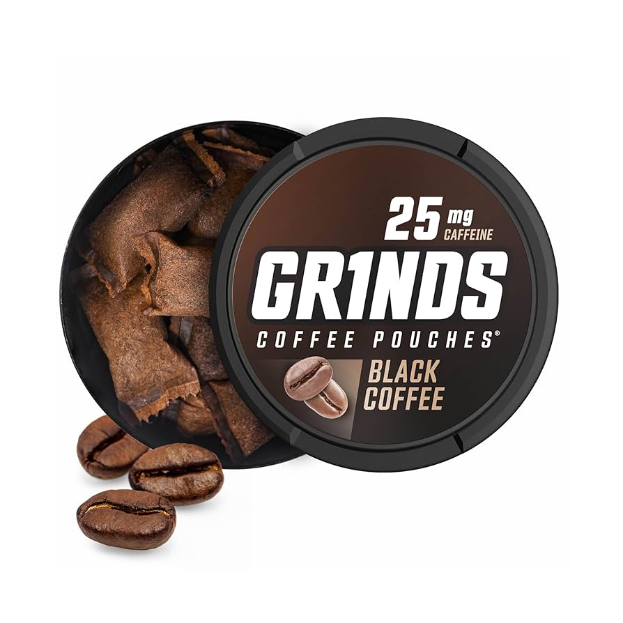 What Are Grinds Coffee Pouches? Uses, Safety & How-To 2 A can of Grinds Coffee Pouches next to a can of Grinds White Pouches, showing the two product lines