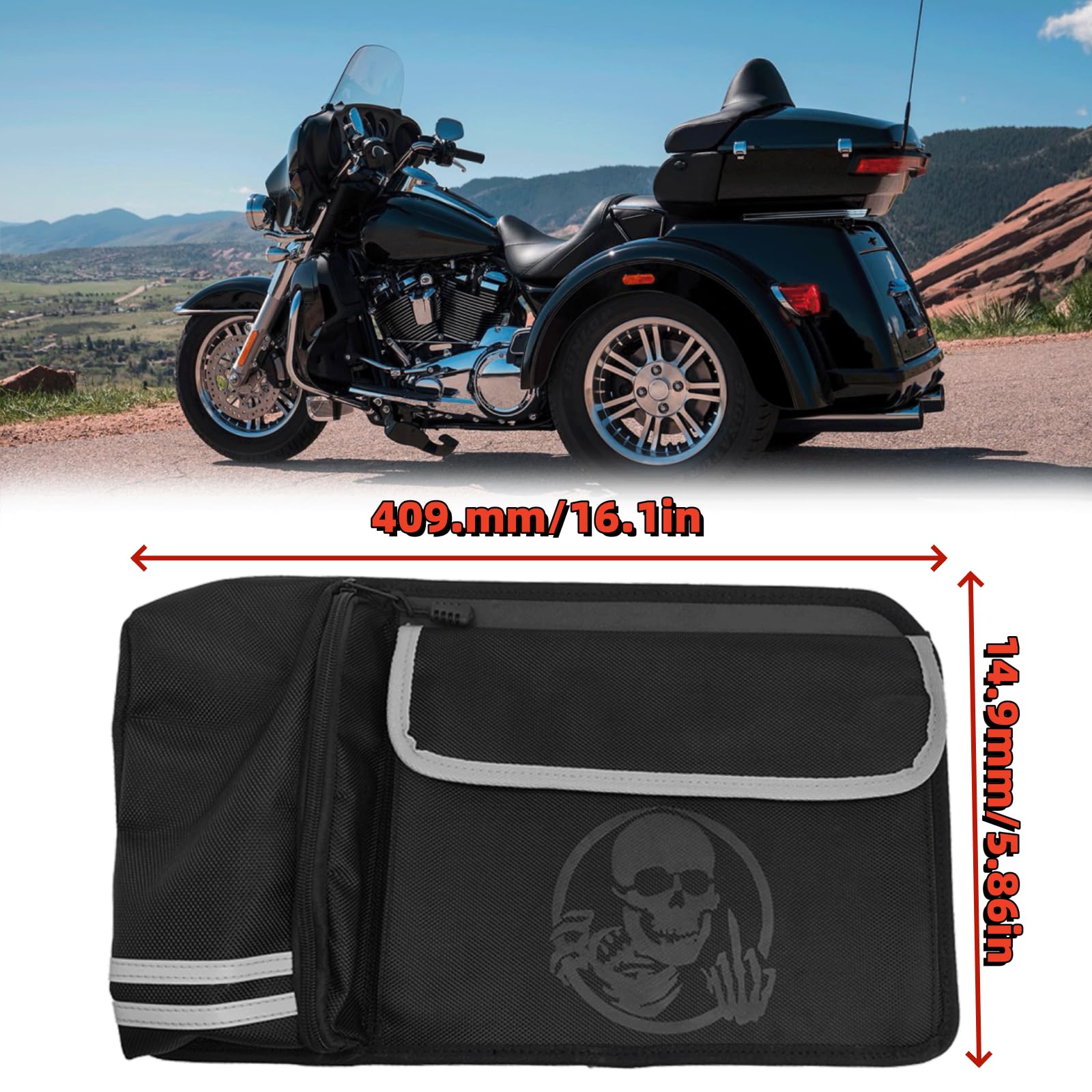 Amazon.com: VPZMT Trunk Lid Organizer Bag Pouch for Harley Tri