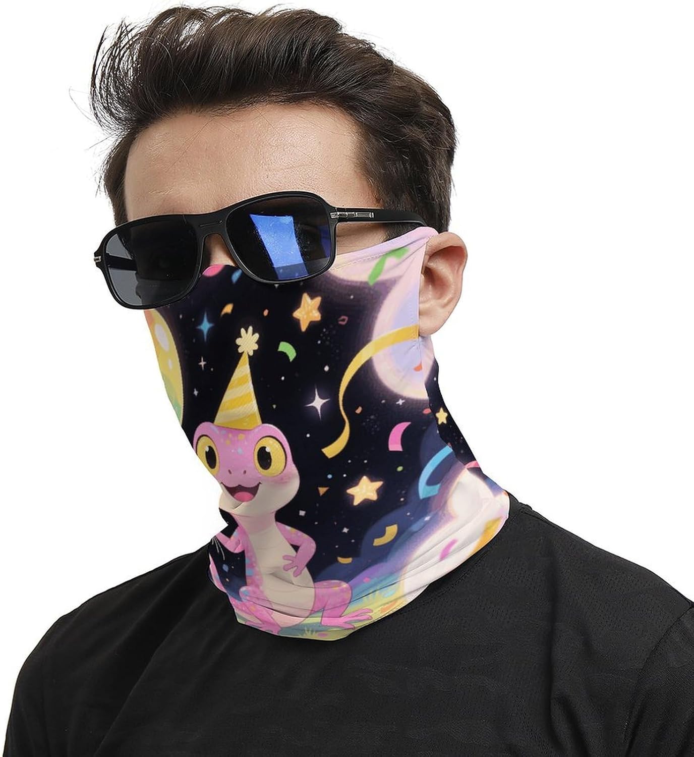 Lovely Axolotl Face Cover Neck Gaiter Bandana Face Mask Sun Cooling Scarf Cover Head Warm Head Wrap Winter Neck Gaiter Face Covers Balaclava Headband Face Scarf Adult