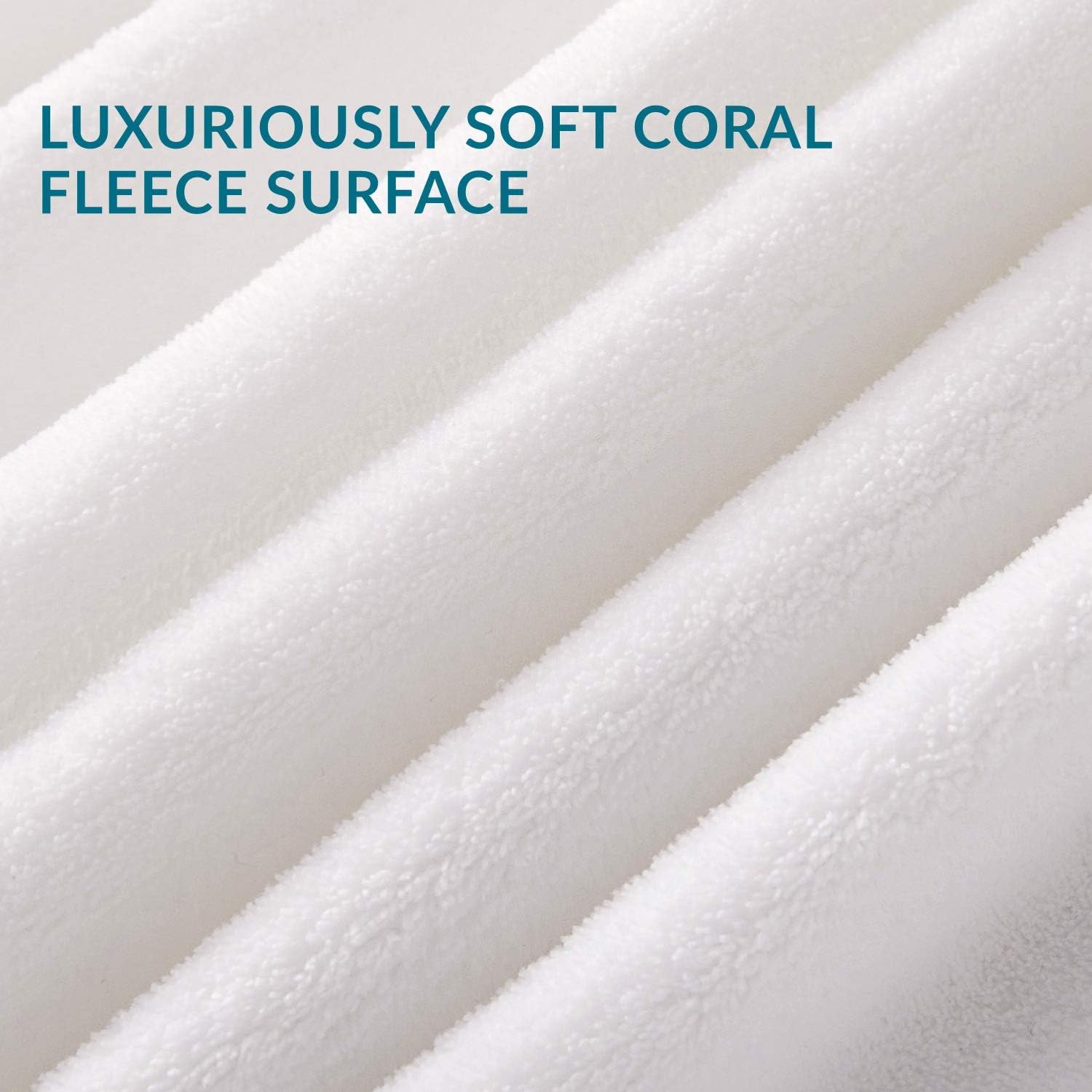 Split Head Mattress Protector for Adjustable Beds or Half Split Bed - 100% Waterproof Terry Cotton Surface -Fitted Sheet Style with Elastic All Around (King-34 Split - White Solid)