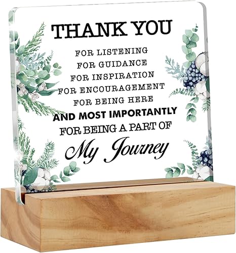 Regalo de agradecimiento para empleado, maestro, mentor, acrílico, letrero de decoración de escritorio, letrero de agradecimiento para escritorio,